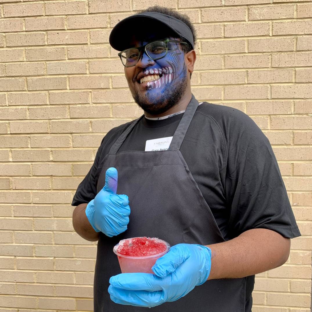 Gary with a snow cone