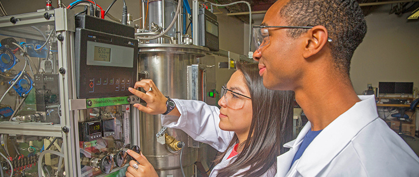 researchers working in a lab