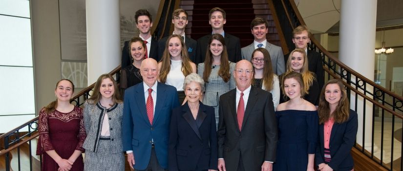 2020 McNair Scholars with McNair Foundation executive director