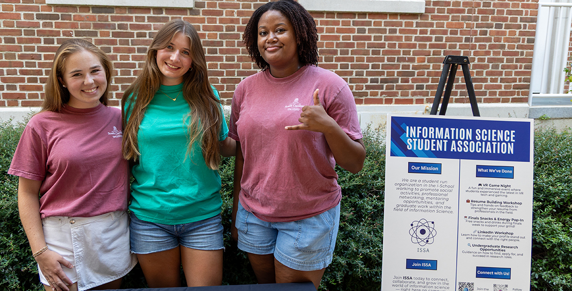 students representing ISSA at welcome wednesday