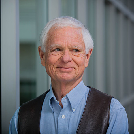 Ralph White stands in the Swearingen Courtyard.