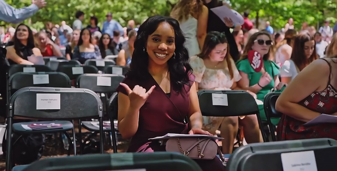 Young Black woman smiling