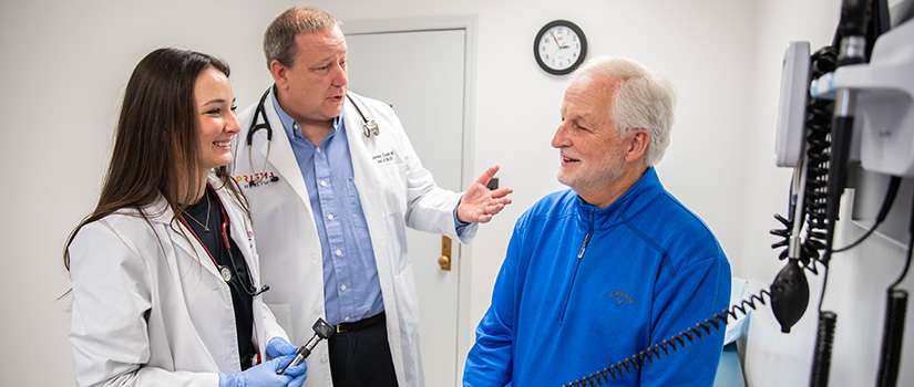 Individuals seeing a patient.