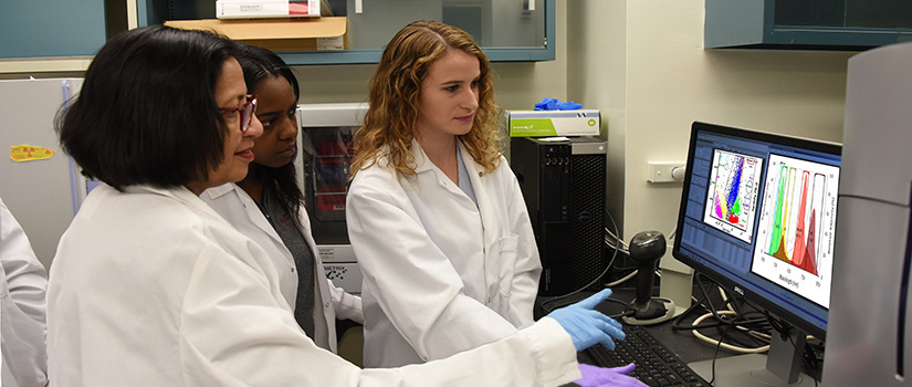 People working in a lab.