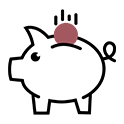 Piggy bank icon