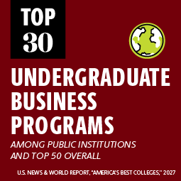 Top 30 undergraduate programs among public institutions and Top 50 overall
