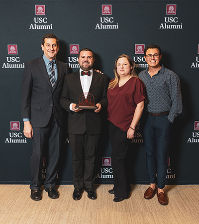 blake frazier and kate chappell attend the award ceremony