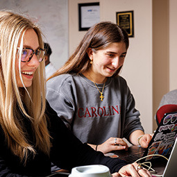 students at a desk