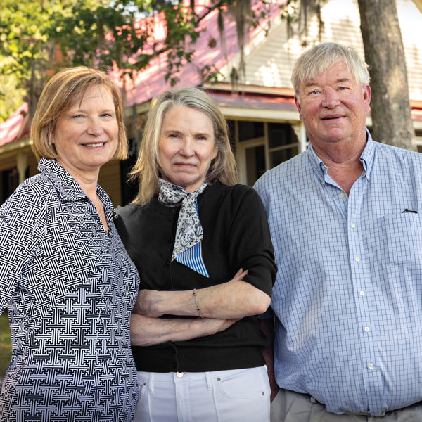 Siblings Coleman Floyd Buckhouse, Sissy Floyd and Bubby Floyd gathered at the family’s country home in Pamplico, South Carolina,  to discuss their parent’ legacy and their transformational gift to their alma mater’s medical school.