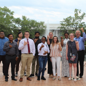 GSA members stand in front of Thomas Cooper Library.