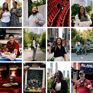 Gamecocks pose in New York City.